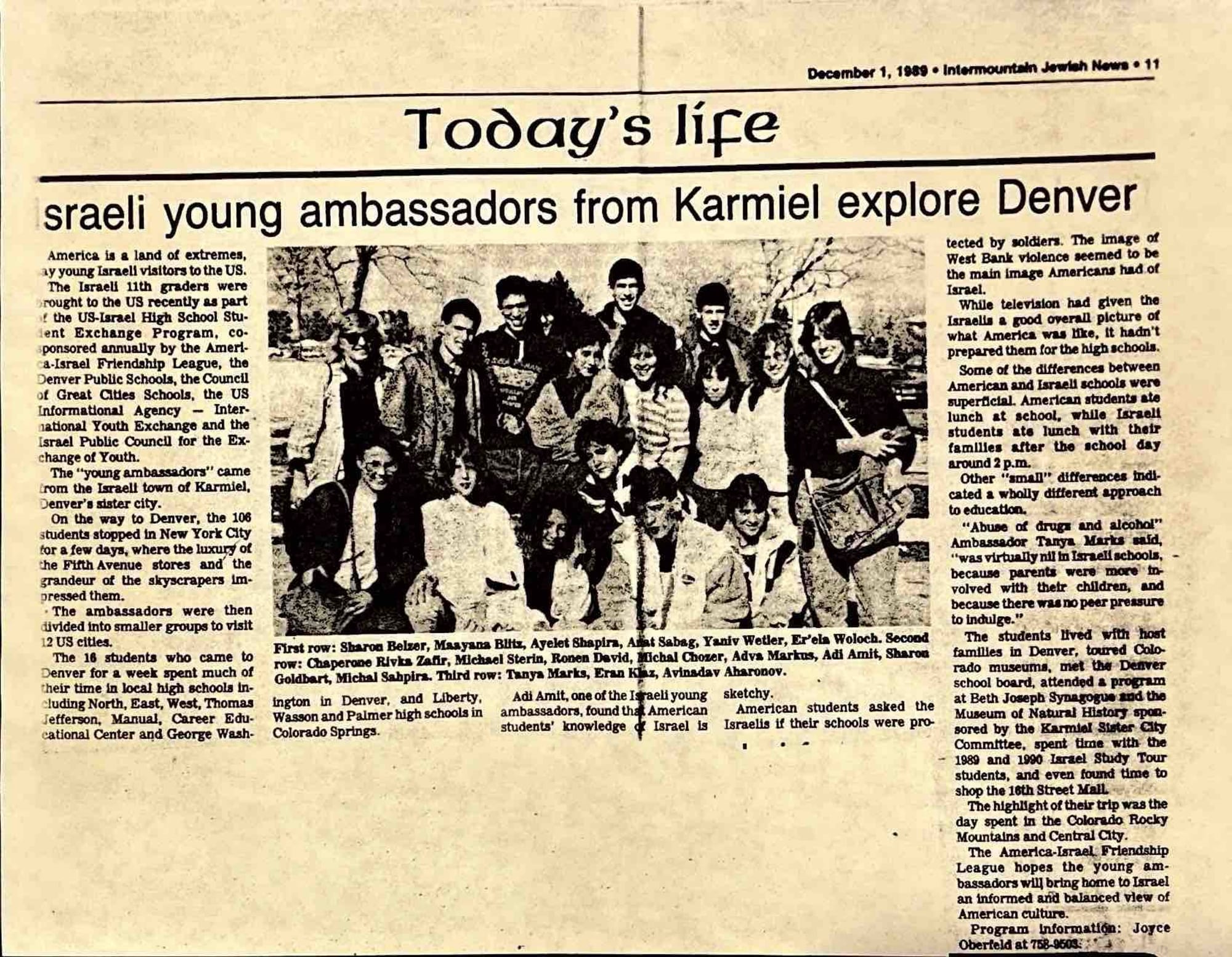 The Third Friday Global Bazaar Featuring Karmiel, Israel